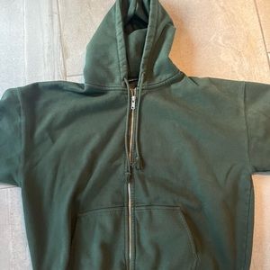 green brandy melville christy zip up hoodie
